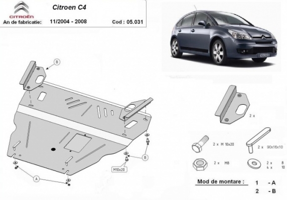 Cubre carter metalico Citroen C4
