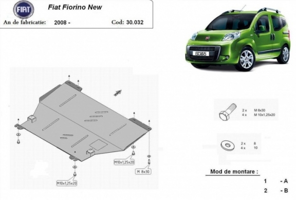 Cubre carter metalico Fiat Fiorino