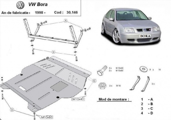 Cubre carter metalico VW Bora
