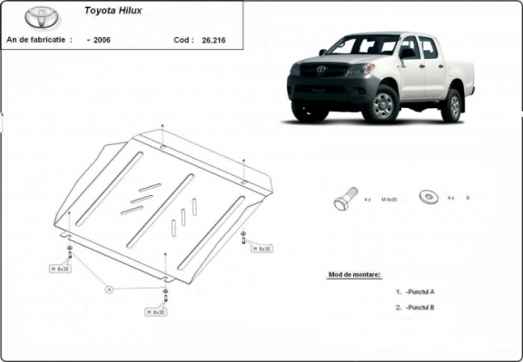 Cubre carter metalico Toyota Hilux