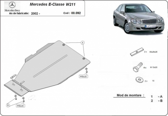 Protector de la caja de cambios Mercedes E-Clasee W211