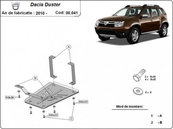 Protector del diferencial Dacia Duster