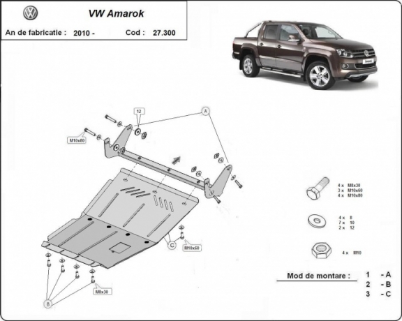 Cubre carter metalico Volkswagen Amarok