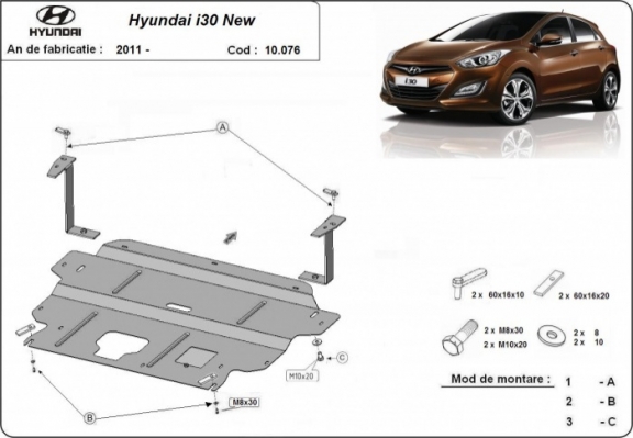Cubre carter metalico Hyundai i30
