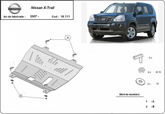 Cubre carter metalico Nissan X-Trail T31