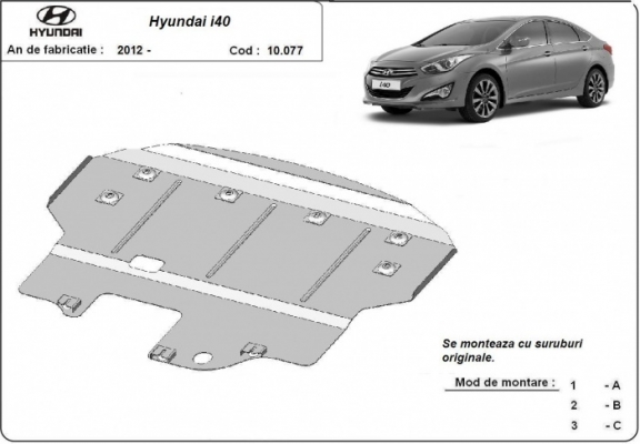 Cubre carter metalico Hyundai i40