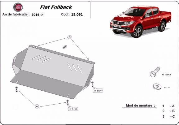 Protector del radiador Fiat Fullback