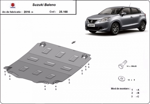 Cubre carter metalico Suzuki Baleno