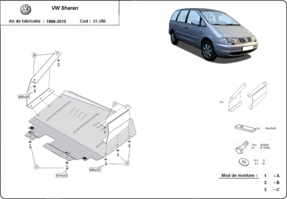 Cubre carter metalico Volkswagen Sharan
