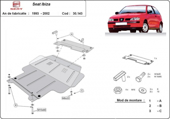 Cubre carter metalico Seat Ibiza
