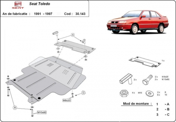 Cubre carter metalico Seat Toledo 1