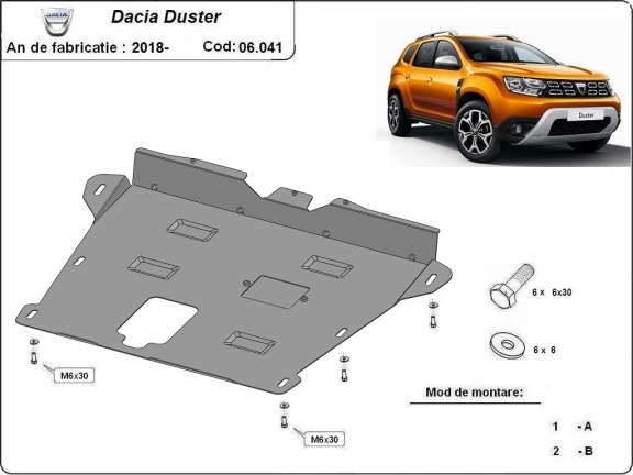 Cubre carter metalico Dacia Duster