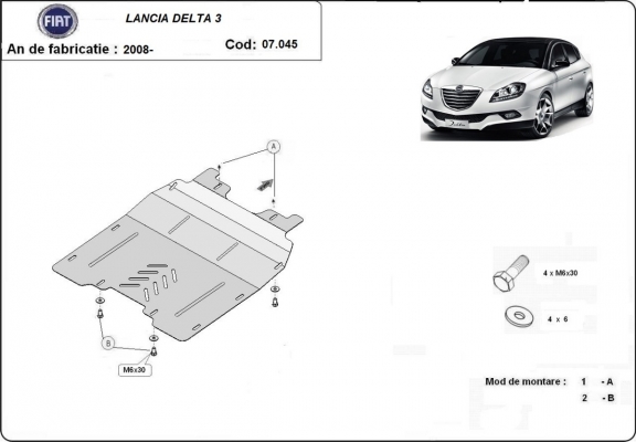 Cubre carter metalico Lancia Delta 3