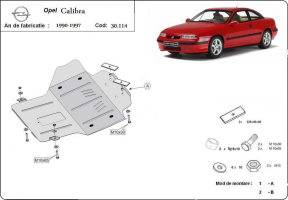 Cubre carter metalico Opel Calibra