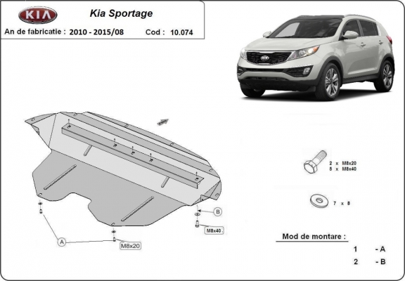 Cubre carter metalico Kia Sportage