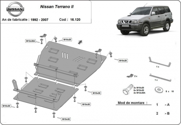Cubre carter metalico Nissan Terrano II