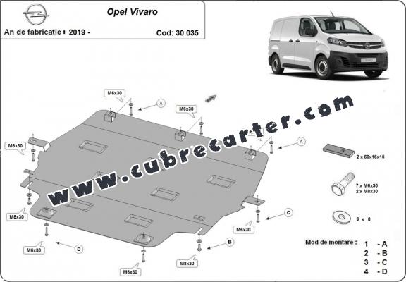 Cubre carter metalico Opel Vivaro C 