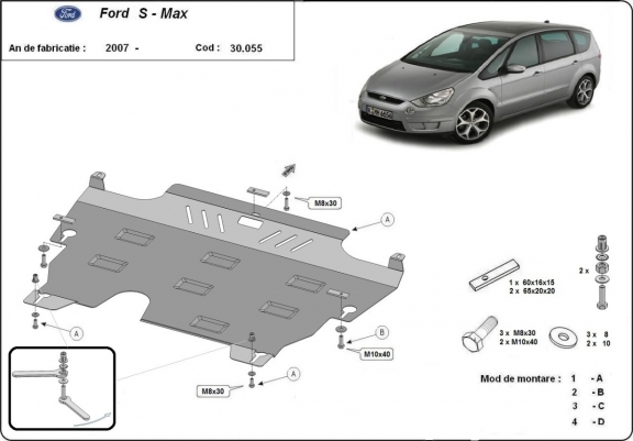 Cubre carter metalico Ford S-Max