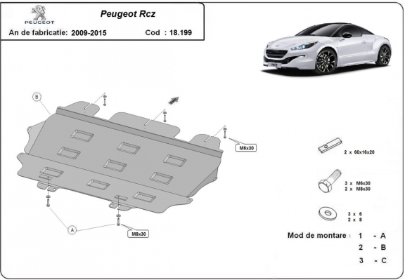 Cubre carter metalico Peugeot Rcz