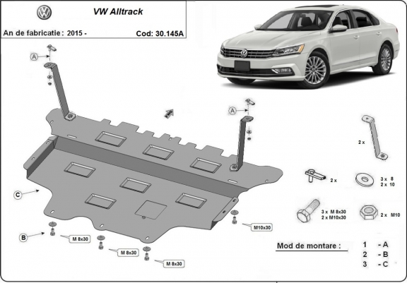 Cubre carter metalico VW Passat Alltrack - Automatico