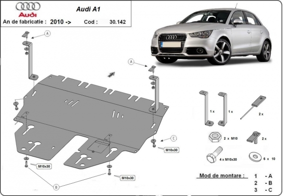 Cubre carter metalico Audi A1