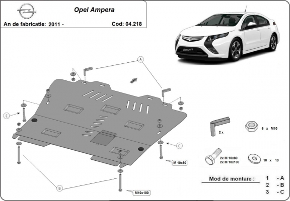 Cubre carter metalico Opel Ampera