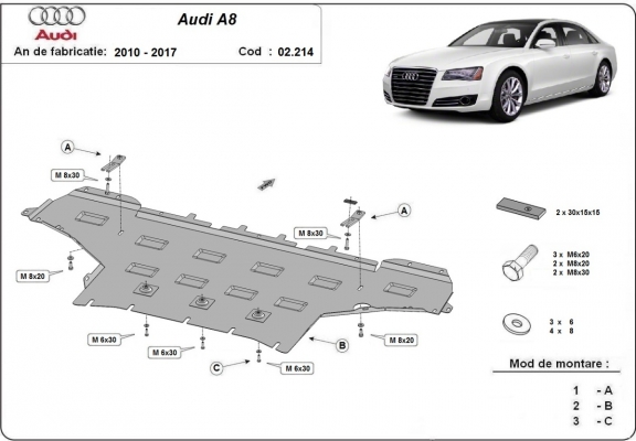 Cubre carter metalico Audi A8