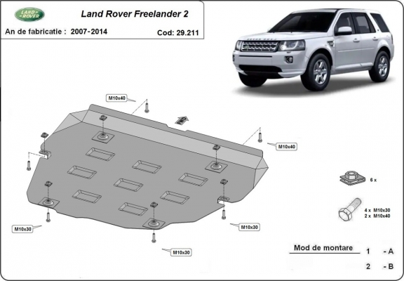Cubre carter metalico Land Rover Freelander 2