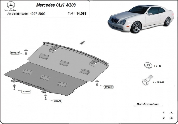 Cubre carter metalico Mercedes CLK W208