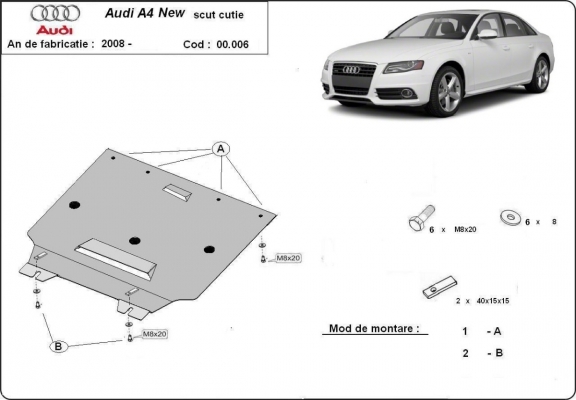 Protector de la caja de cambios Audi A4 4 B8 All Road