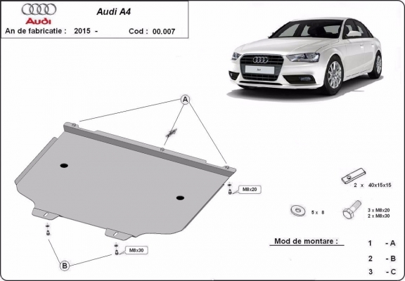Protector de la caja de cambios Audi A4 B9 All Road