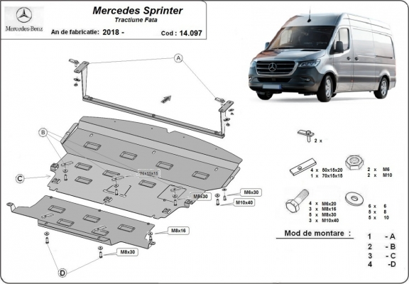 Cubre carter metalico Mercedes Sprinter - FWD