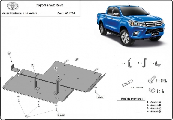Protector del diferencial Toyota Hilux Revo