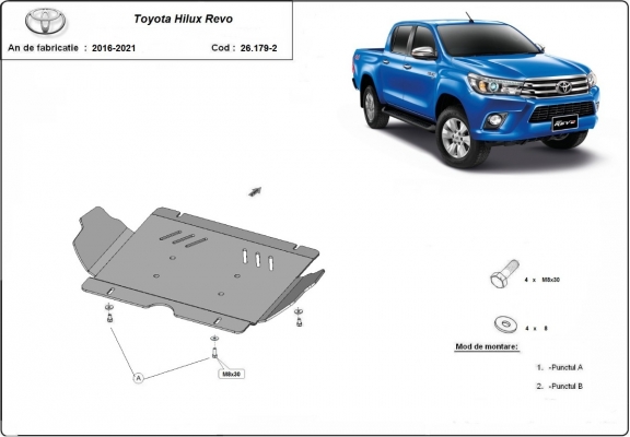 Cubre carter de aluminio Toyota Hilux Revo