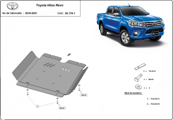 Protector de aluminio de la caja de cambios Toyota Hilux Revo