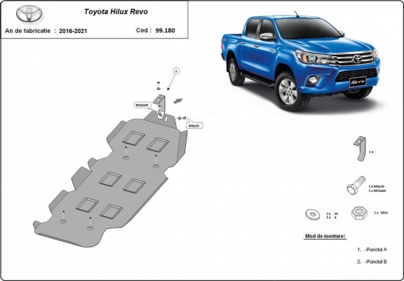 Protector del deposito de combustible Toyota Hilux Revo