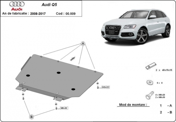 Protector de la caja de cambios Audi Q5