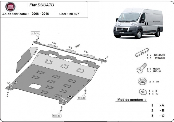 Cubre carter metalico Fiat Ducato