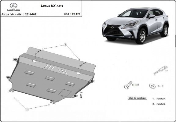 Cubre carter metalico Lexus NX AZ10