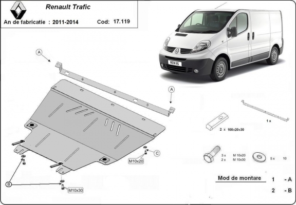 Cubre carter metalico Renault Trafic 2