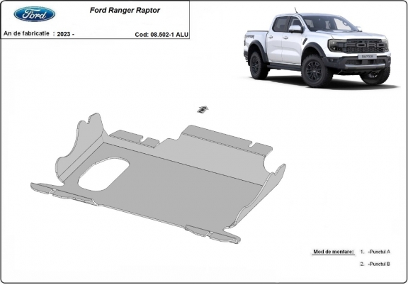 Cubre carter de aluminio Ford Ranger Raptor