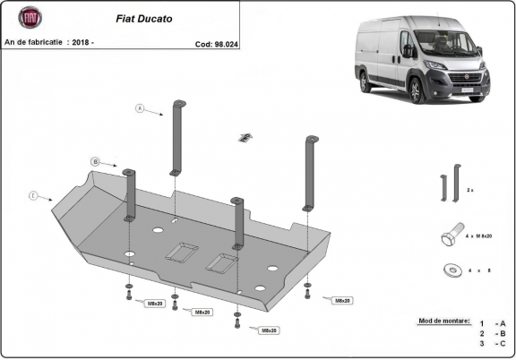 Protector del deposito AdBlue Fiat Ducato