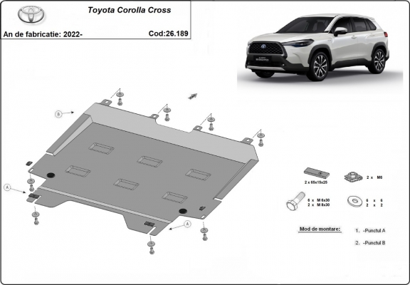 Cubre carter metalico Toyota Corolla Cross