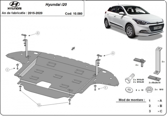 Cubre carter metalico Hyundai i20