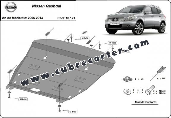 Cubre carter metalico Nissan Qashqai J10