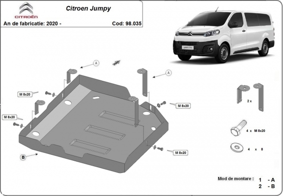 Protector del deposito AdBlue Citroen Jumpy