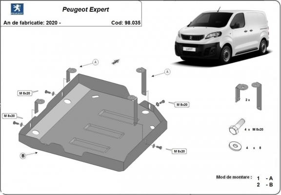 Protector del deposito AdBlue Peugeot Expert