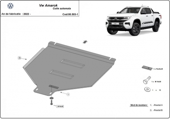 Protector de la caja de cambios Volkswagen Amarok 2 - Automatico