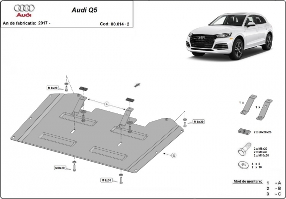 Protector de la caja de transferencia Audi Q5