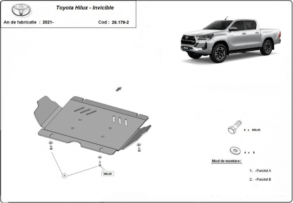 Cubre carter metalico Toyota Hilux Invincible